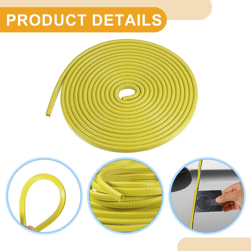 Partuto 1 Pcs 16.4ft Universal Car Door Edge Guard Strip