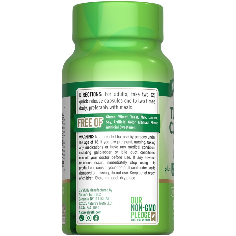 Nature's Truth Turmeric Curcumin | 60 Capsules | with Black