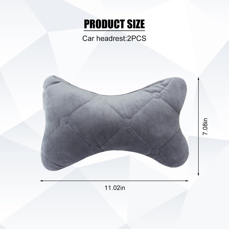 2PCS Car Headrest Pillow, Comfortable Ergonomic Design Vehicle Seat Neck