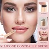 yueton 2Pack Rose Gold Silicone Lip Brush Mini Round Head