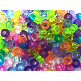 Tara Assorted Color Design Plastic Beads For Braid Hair (Pack Of 2) Selection (B1000-07)