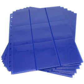 docsmagic.de 10 18-Pocket Pages Dark Blue Sideloading 11 Holes MTG PKM YGO Folder Pages Dark Blue