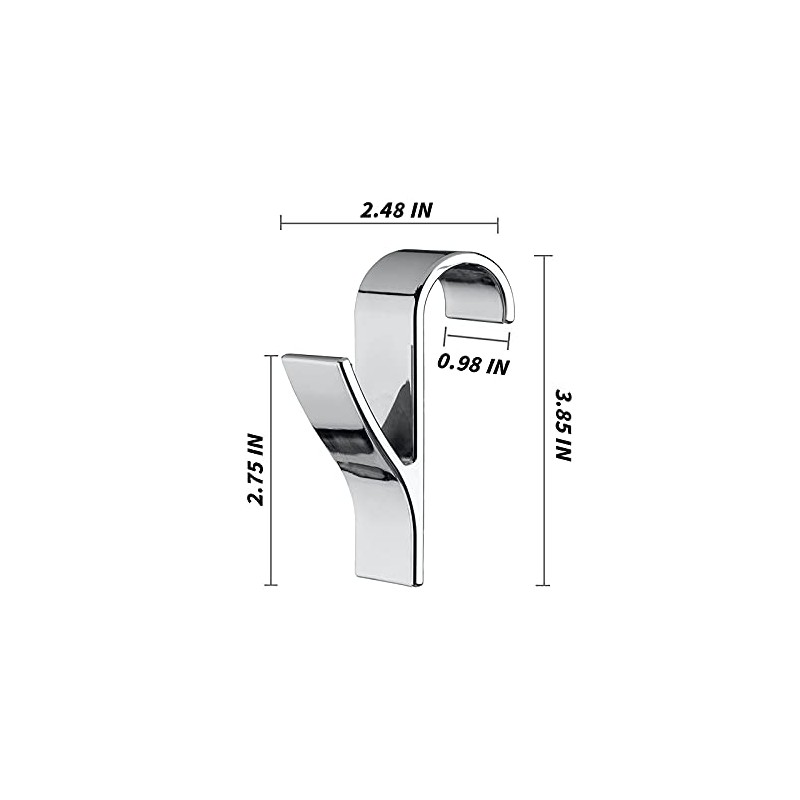 HEATGENE ABS Y-Shaped Hooks - Chrome, Compatible Liquid Filled Smart