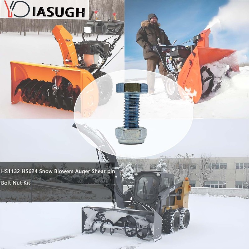 YOIASUGH 6-Pack Snow Blower Auger Shear Pins Bolts & Nuts