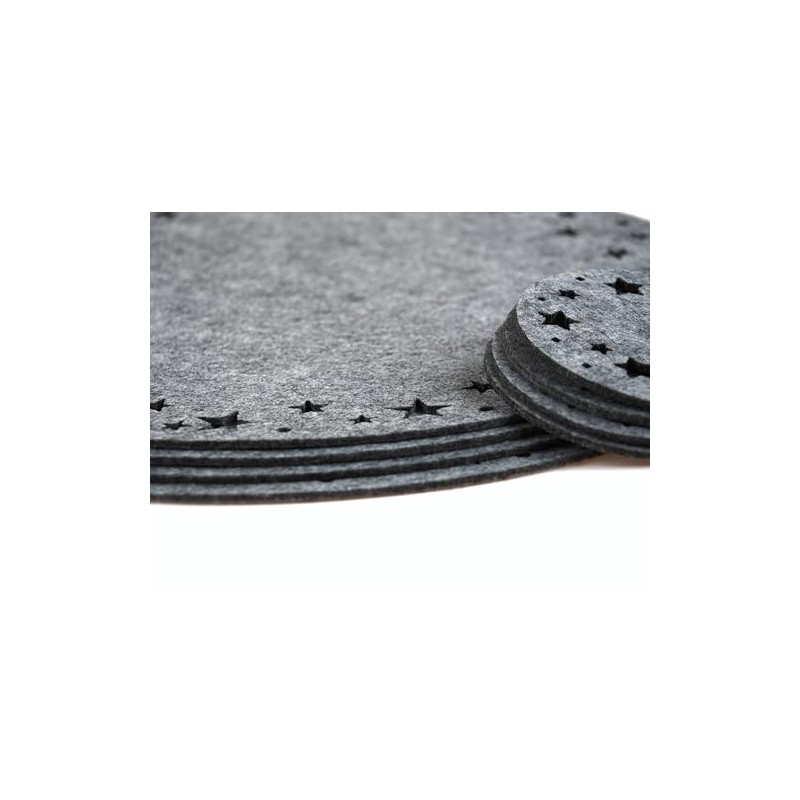 Blue Whale Gifts Nordic Grey Star Christmas Dinner Felt Table