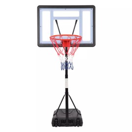Unbranded 31"x22" Portable Swimming Pool Transparent Backboard Basketball Stand Adjustable