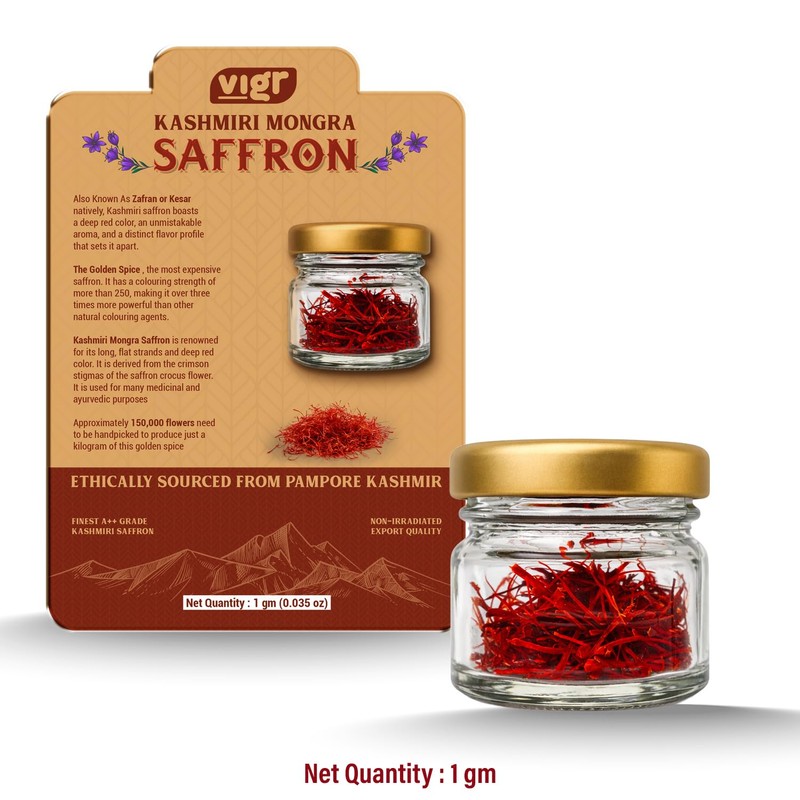 Vigr Single Origin Kashmiri Mongra Saffron (Kesar) - Farm Direct