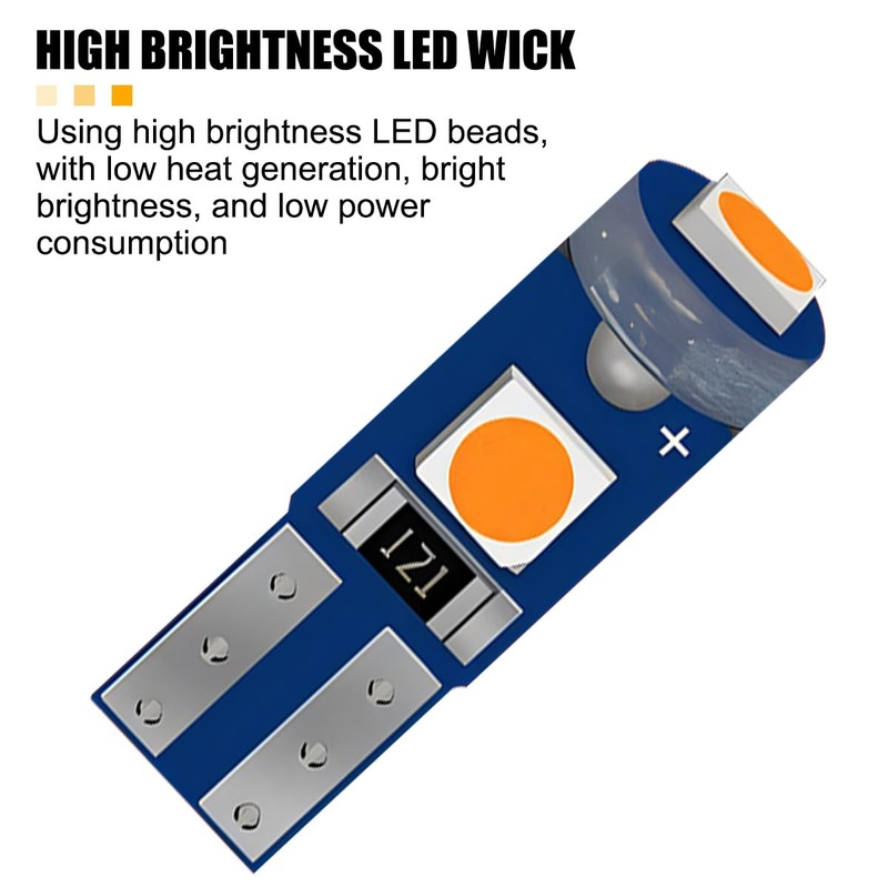 KHGUZ 40PCS Car Dashboard T5 LED Lights, Super Bright Auto