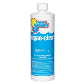 In The Swim Algae-Clear for Above Ground or Inground Swimming Pools - Powerful, Non-Foaming Algaecide and Water Clarifier - Removes Green, Yellow/Mustard, and Black Algae - 1 Quart