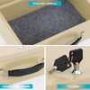 Dalmbox Portable Fire Safe Box with Key Lock, 13.2”x 11”x
