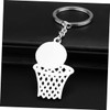 Mipcase 3 Pcs Stainless Steel Basketball Net Frame Keychain Creative