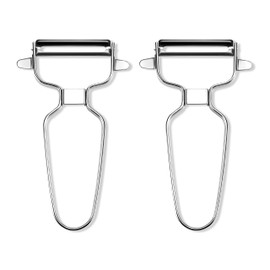Roponan 2 Pcs Potato Peeler, Stainless Steel Vegetable Peeler, Y-Shaped Swivel Speed Peeler for Kitchen