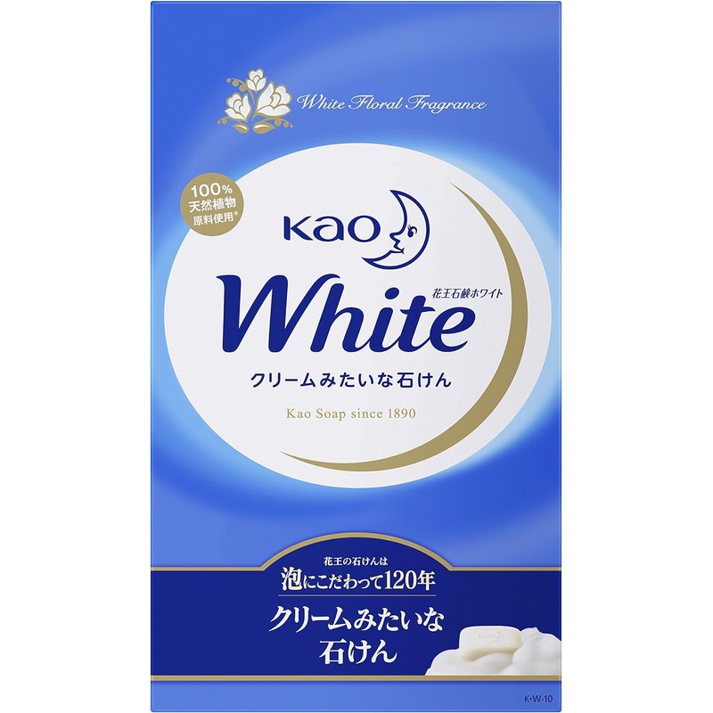 Kao White Gift Soap K-W10 Bulk Purchase 6 Piece Set,