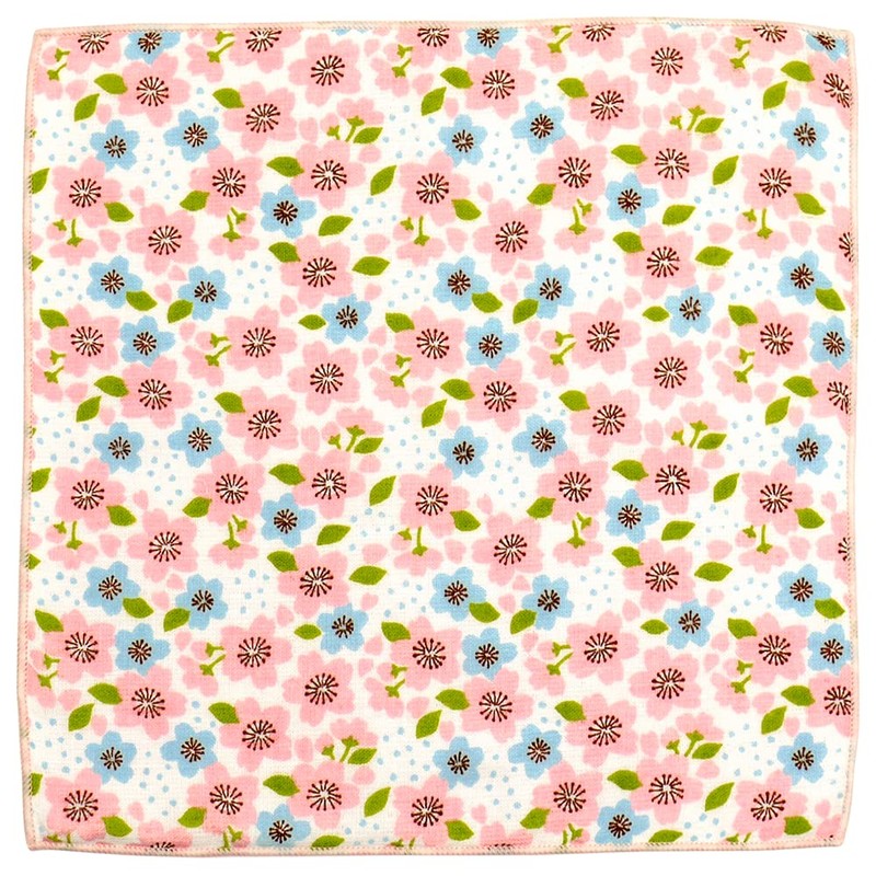 Hamamonyo Washed Towel Handkerchief, Loving Cherry Blossoms