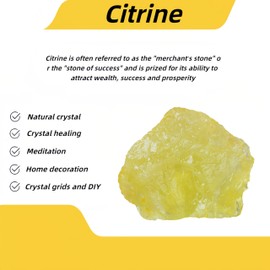 WUYOUSHI 2pcs Citrine Crystals Raw Stones Natural Crystals and Healing Stones for Meditation Chakra Balance Tumbling DIY and Decoration Crystals