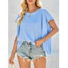 Cicy Bell Women Oversized Batwing Short Sleeve Tops Summer Irregular