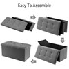 Youdesure Folding Storage Ottoman Bench for Living Room, 30 inch