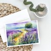 Lavender in Watercolor Greeting Cards and Envelopes Pack of 8