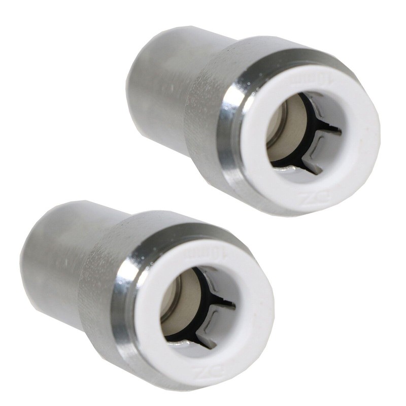 SPARES2GO Radiator Valve 15mm x 10mm Pushfit Chrome Speed Fit