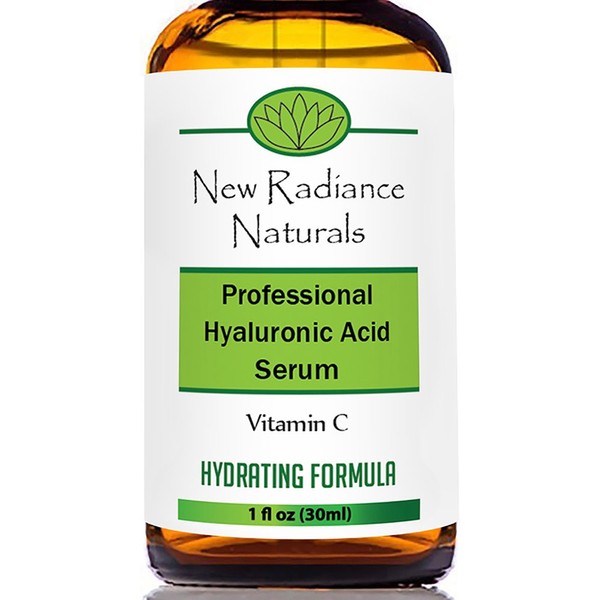 New Radiance Naturals -Anti-Aging Natural & Organic Hyaluronic Acid Serum With Vitamin C+ E + MSM + Organic Aloe For Looking Younger Restoring Hydration, Increasing Elasticity & Smoothing Skin on Face