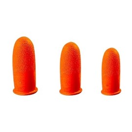 Suzuki Latex Lightly Powdered Extra Thick 14 Mil Orange Finger Cots (Medium)