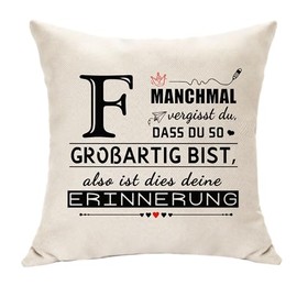 Somemal Forget That You Are So Great, So Is This Your Memory Cushion Cover with F Letter Gifts for Girls Boys Women Men Daily Positive Affirmations Gifts (F)