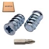 SKIR'CO (Pack of 100) Zinc Plated Euro Screws 5.8 x