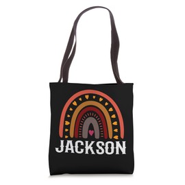 Jackson Colorful Rainbow funny men / boy / baby name idea Tote Bag
