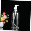 LABRIMP 8set Refillable Pump Bottles Transparent Liquid Dispenser White Pump