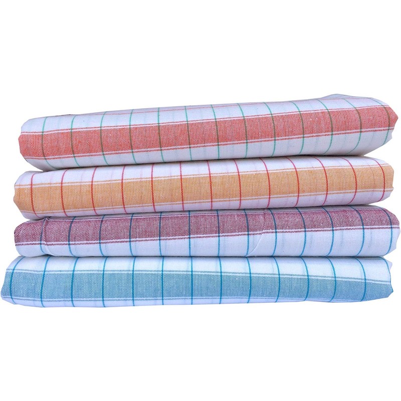 Cotton Colors Cotton Bath Towel(Pack of 4, Large Size,Colors: White,