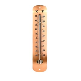 MAISONICA 30cm Copper Plated Garden Wall Thermometer Temperature Gauge