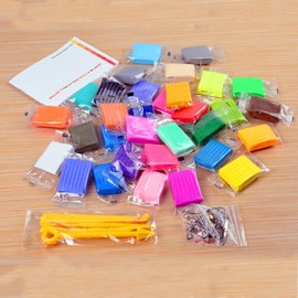 CiaraQ Polymer Clay - 24 Colours 600 g / 1.32 lb Oven Baking Polymer Clay Set, Nontoxic DIY Children's Clay Set Includes 5 Modelling Tools and Jewellery Accessories, Children