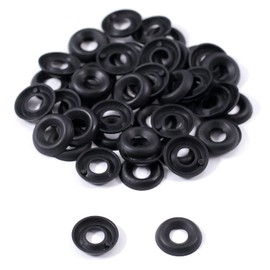 Colored Nylon Finishing Washers - (Black) - (50 Pack) - (0.530 Inch Diameter) Round Top - for KYDEX Holsters, Auto Trim, Art Projects, Home Improvement