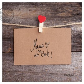 Stamp - T 16 11 - Text Stamp - Handwritten Writing Stamp - Mama is the Beste! - for Birthdays, Mother's Day, Art Journal and ... einfach nur SO