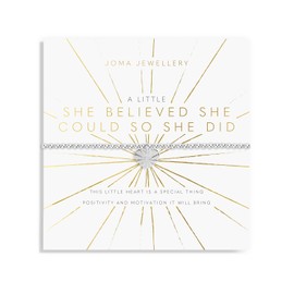 Joma Jewellery A Little She Believed She Could Stretch Bracelet - 17.5cm Universal Size Women's Silver Plated Bracelet
