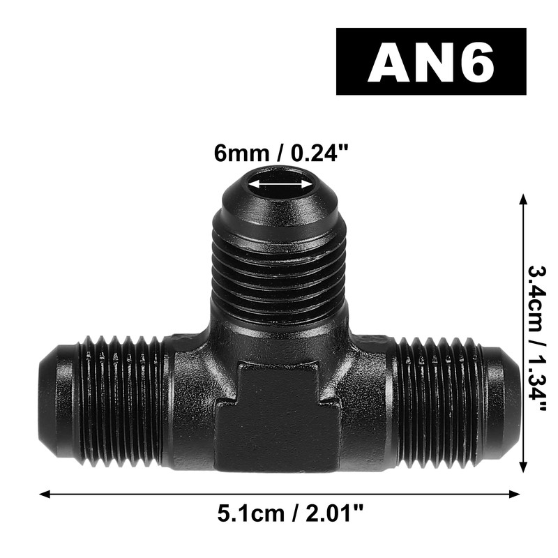 X AUTOHAUX Car AN6 Plug T Piece T Pipe Fuel