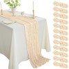 12PCS Cheesecloth Table Gauze Boho Rustic Runner 35x120 Inch Long