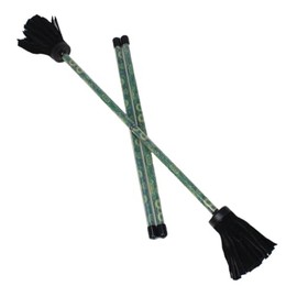 Z-STIX Professional Juggling Flower Sticks-Devil Sticks and 2 Hand Sticks, Beginner Friendly - Festival Series (Lemon Lime Tie Dye, Mosquito)