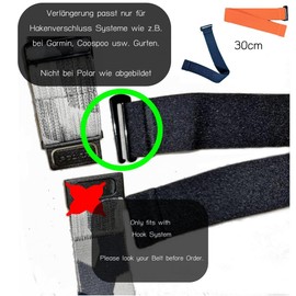 Fitness Prince® Premium Adjustable Elastic Replacement Strap for ANT+ & Bluetooth Chest Strap Compatible with Garmin, Wahoo, Polar H9, H10 etc. and More (Extension Extension Orange)