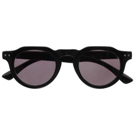 Opulize Rio - Sunglasses - Frame Top Flat - UV400 Sun Protection - Women Men - Spring Hinges - S53-1, Glossy black