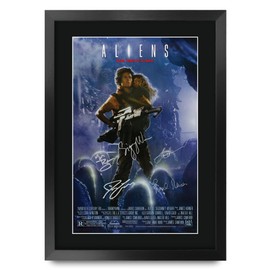 HWC Trading Aliens (Alien 2) Gifts Printed Poster Signed Autograph Picture for Movie Memorabilia Fans - A3 Framed