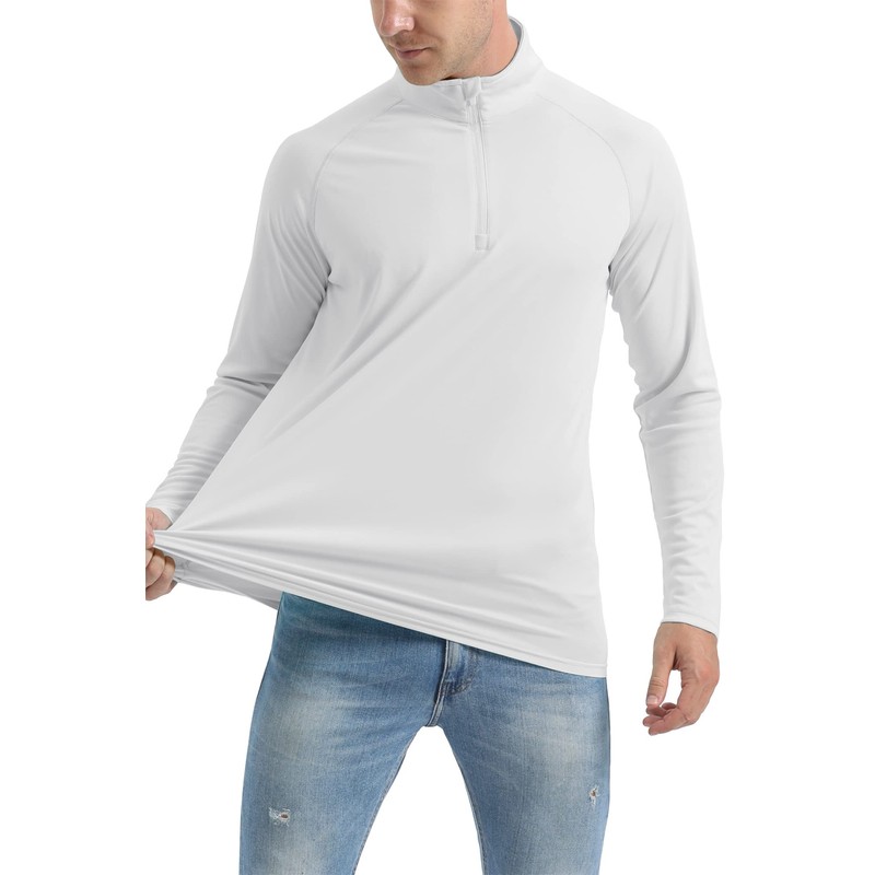 EKLENTSON Men's Shirts UV Rash Guards Long Sleeve Stretch Lightweight