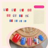 4th of July Glitter Press on Nails Short Square False
