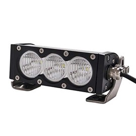 Barra de luz LED todoterreno súper brillante de 15 cm, fila única, haz amplio blanco frío de 6000 K para luz antiniebla de camioneta, 12 V24 V CC,... 