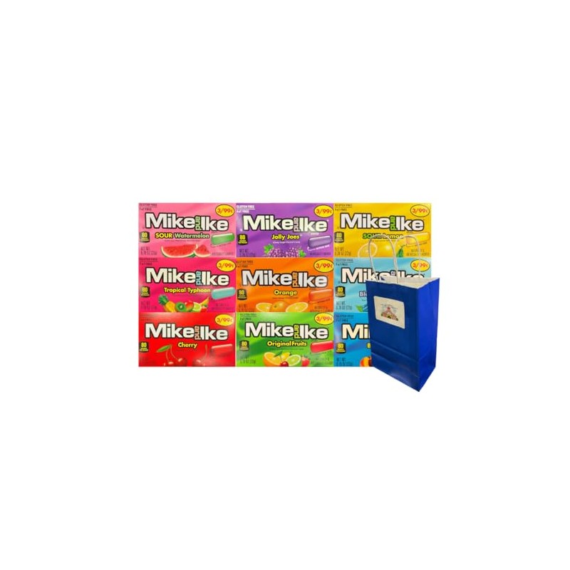 Big Top Deals USA Blue Paper Bag with Mike and