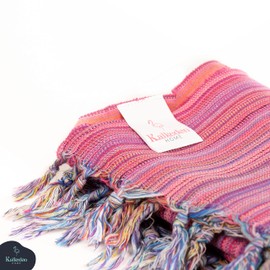 Rainbow Beach Towel | Sarong |Luxurious Turkish Towel | Turkish Cotton Beach Blanket |Picnic Blanket |Peshtemal | Wrap | Pareo |Yoga Blanket (Pink)