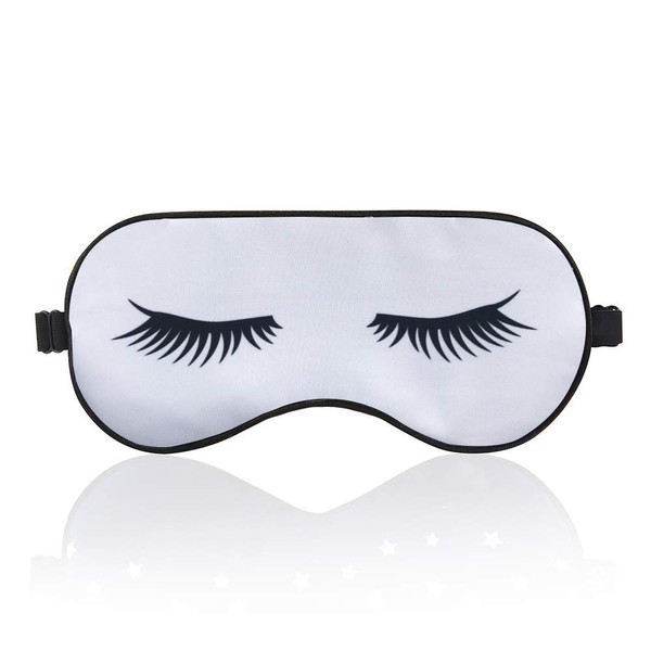 BYBART Sleep Mask, Soft & Comfortable Eye Mask with Adjustable Head Strap Light Blocking Eye Cover for Kids Women Men - Eyelash