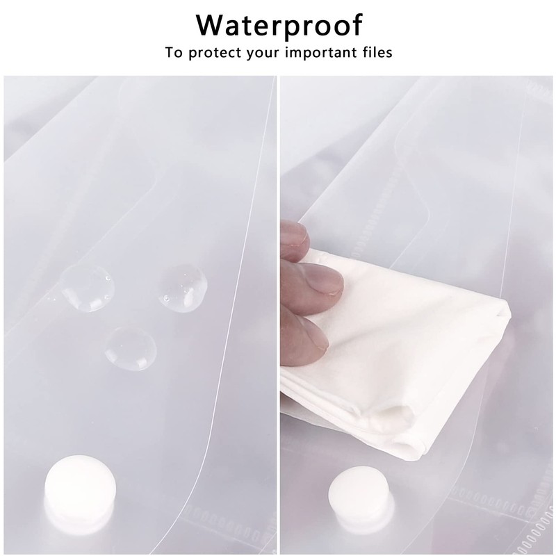 A5 Plastic Wallets Clear - 24 Pcs Popper Wallet Polypropylene