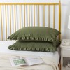KAIANG 2 Pack King Size Ruffled Chic Boho Pillow Cases