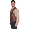 Scully Men's Lambskin Leather Western Vest Chocolate 42 R